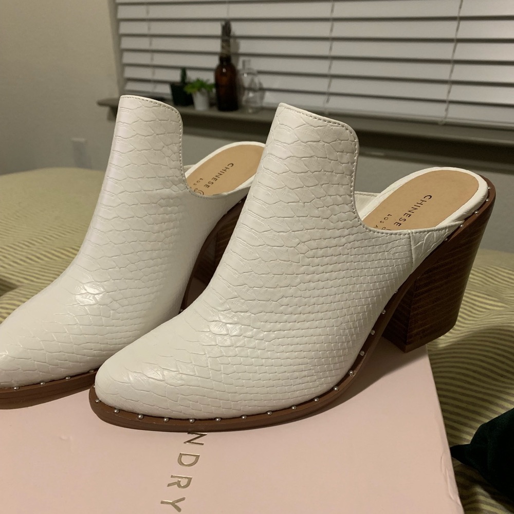 Chinese laundry snakeskin bootie